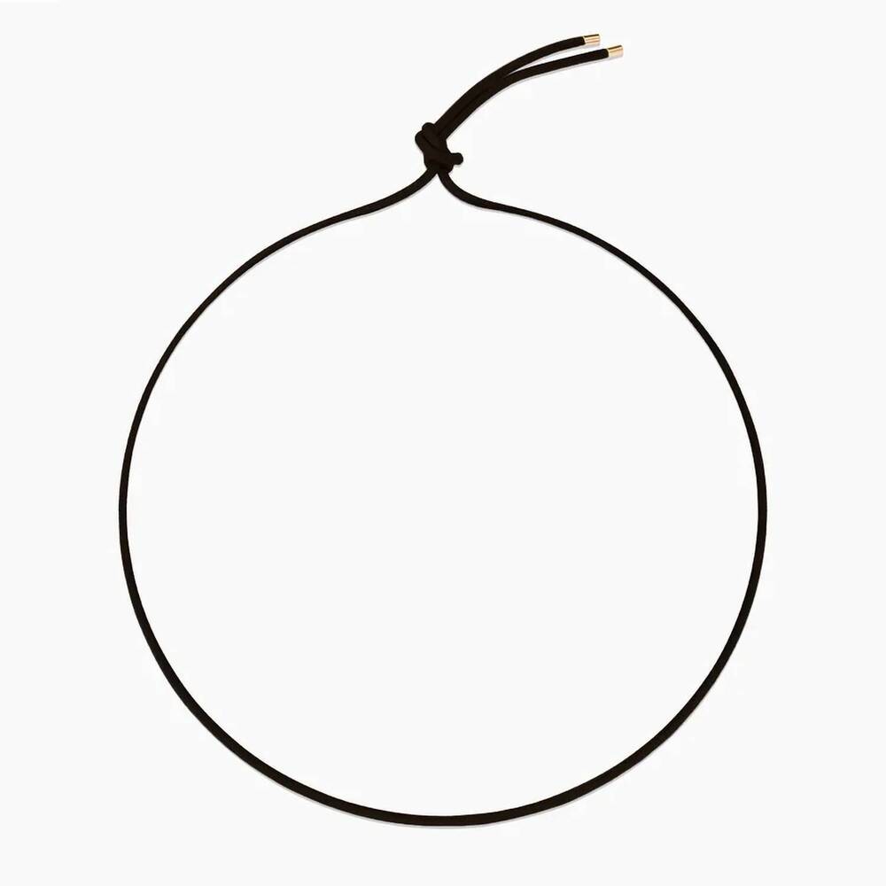 NEW THATCH women's rya leather cord necklace in noir